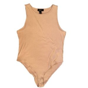 Forever 21 Tan Sleeveless Bodysuit 2X